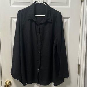 Shein Curve Darted Oversized Button Down Top Size 3X